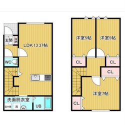 グランツ富岡の物件間取画像